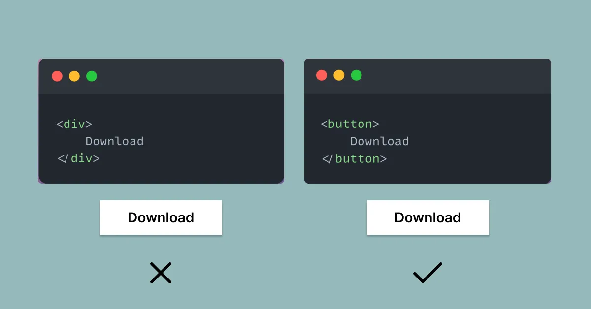 div를 버튼으로 사용하지 않기