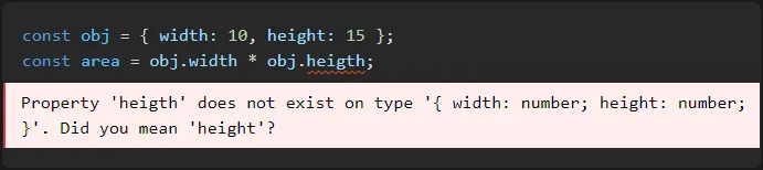 타입스크립트에서 오류가 발생하는 코드